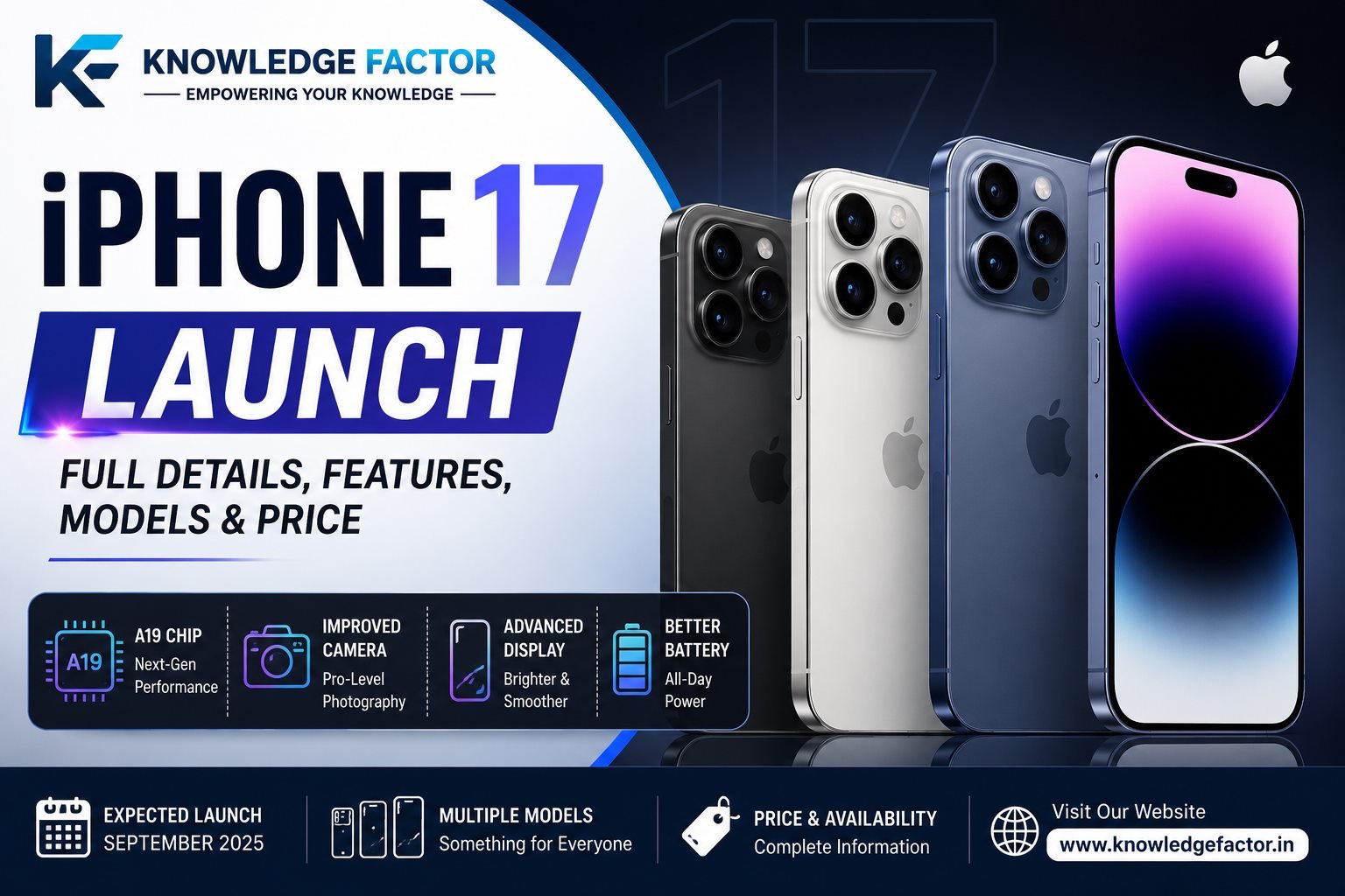iPhone 17 Launch : Full Details, Features, Models & Price